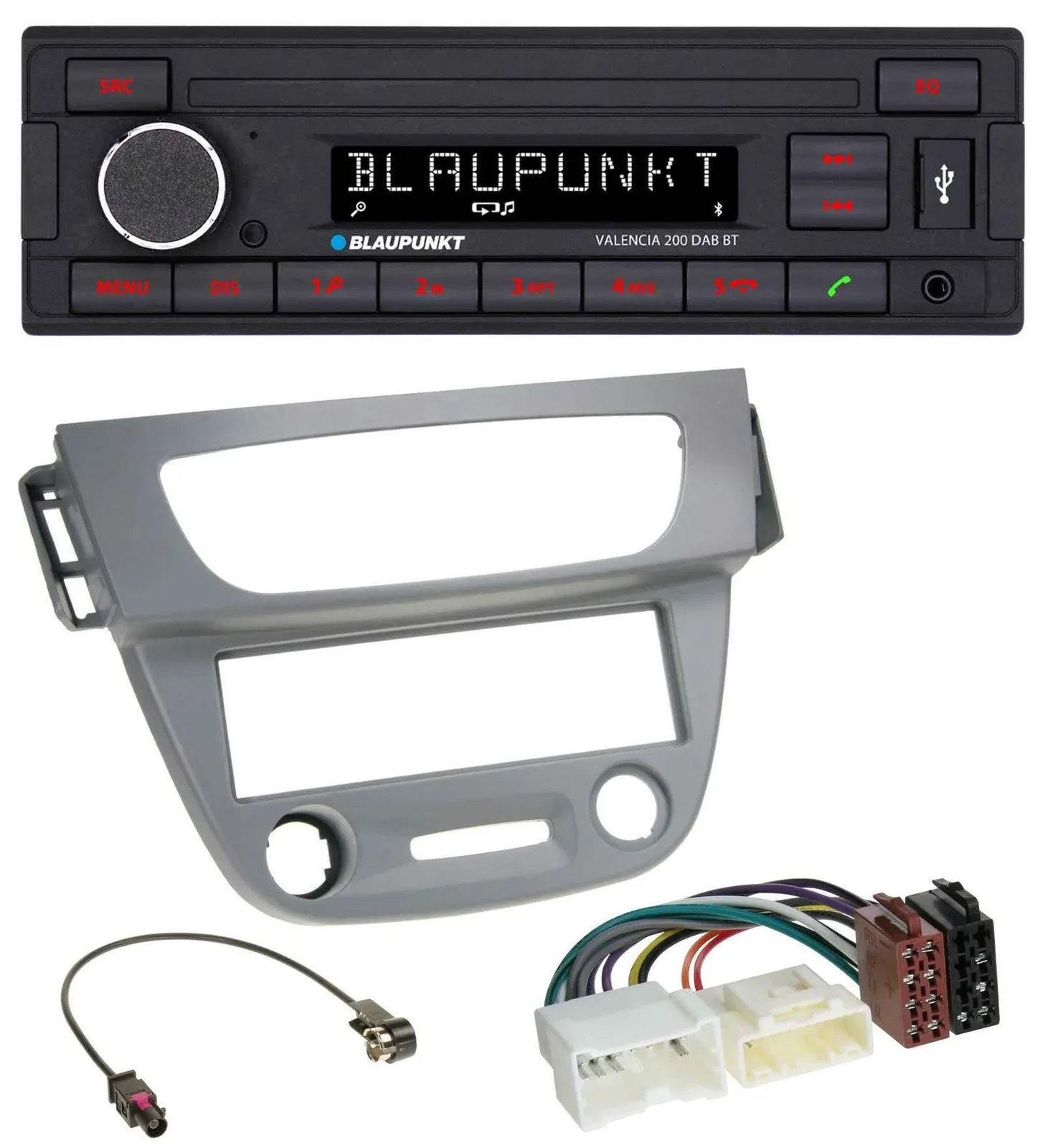 Blaupunkt DAB MP3 Bluetooth USB Autoradio für Renault Megane 3 (12-14) - grau