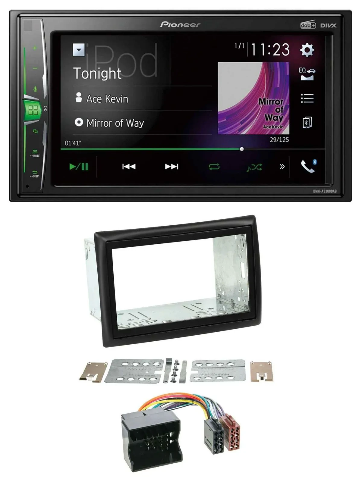 Pioneer 2DIN MP3 DAB USB Bluetooth Autoradio für Renault Megane 2009-2010
