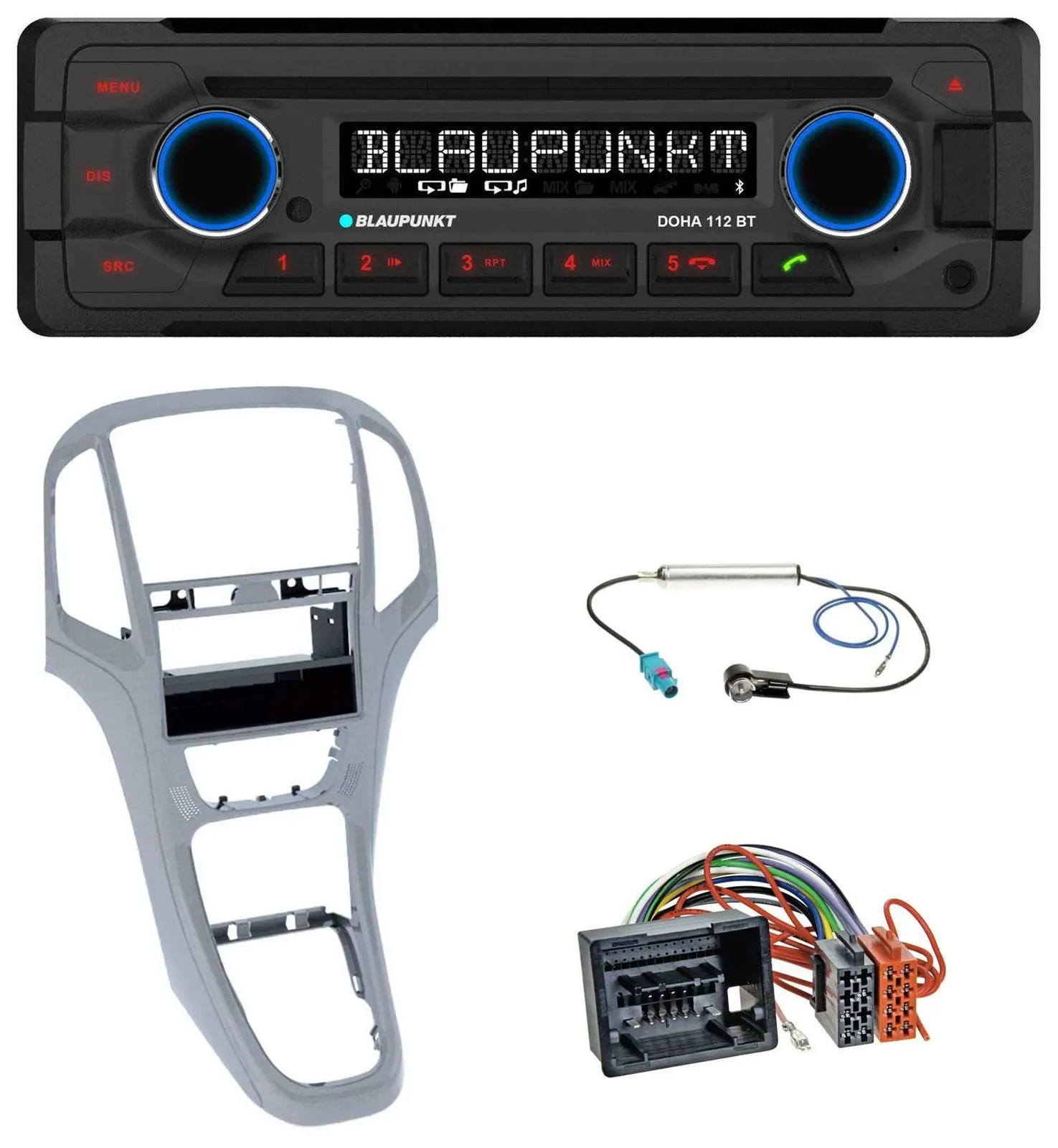 Blaupunkt AUX MP3 CD Bluetooth USB Autoradio für Opel Astra J ab 2009 Platin sil