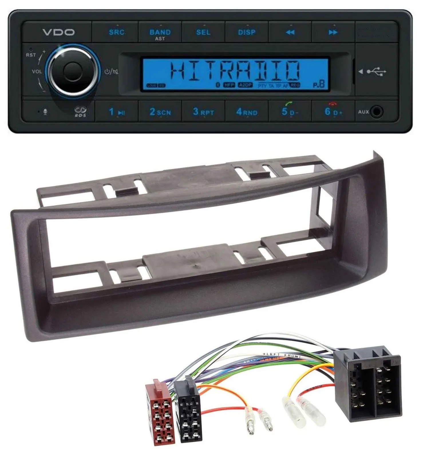 VDO AUX Bluetooth USB MP3 Autoradio für Renault Megane Scenic bis 03 schwarz