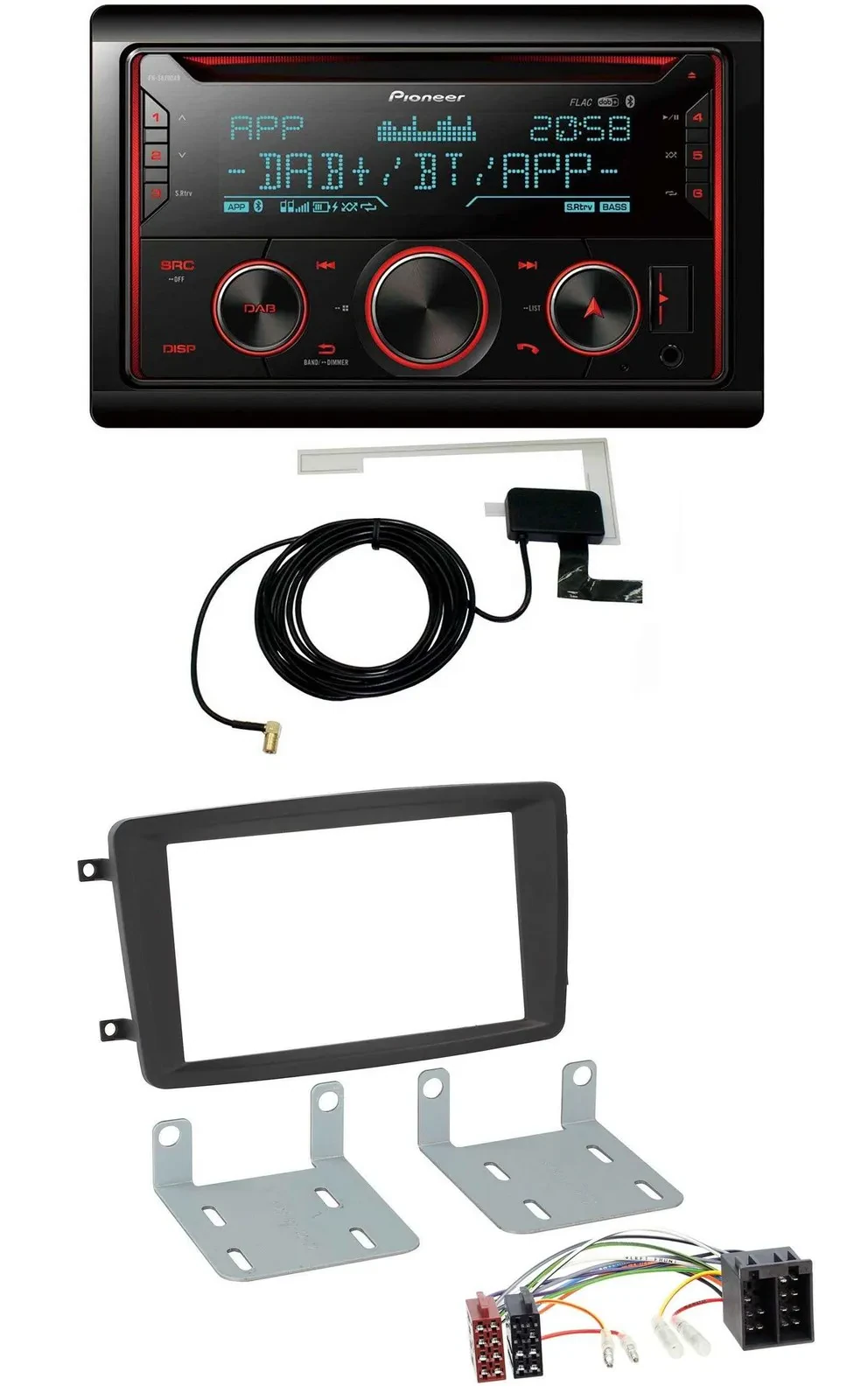 Автомагнитола для Mercedes C‑Class/CLK/Viano Pioneer 2 DIN CD Bluetooth USB DAB MP3