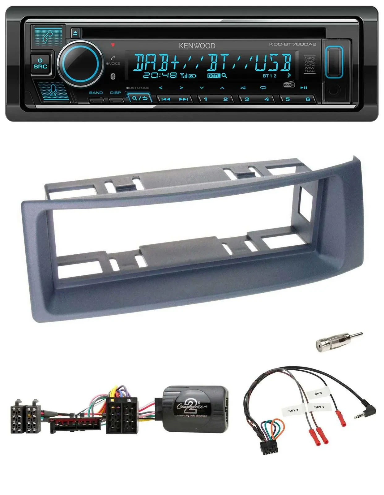 Kenwood Lenkrad Bluetooth DAB USB CD Autoradio für Renault Scenic Megane 1996-20