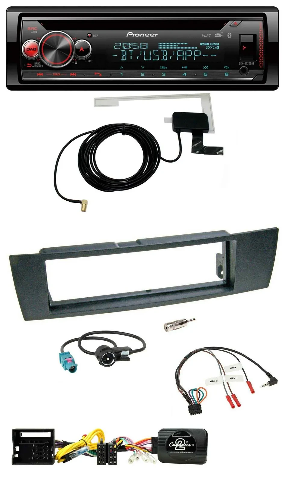 Pioneer DAB CD Lenkrad USB Bluetooth Autoradio für BMW 1er E87 3er E90-3 X1 E84