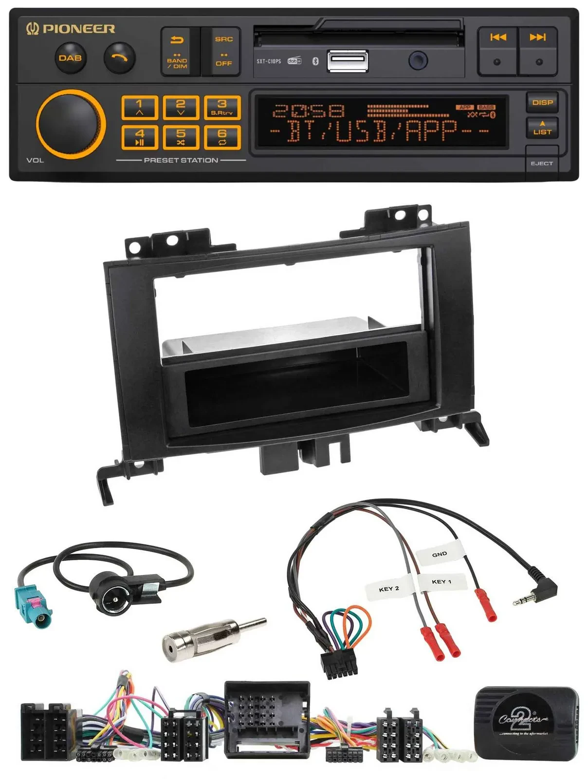 Pioneer DAB Lenkrad USB Bluetooth Autoradio für Mercedes Sprinter W906 06-18 Aud