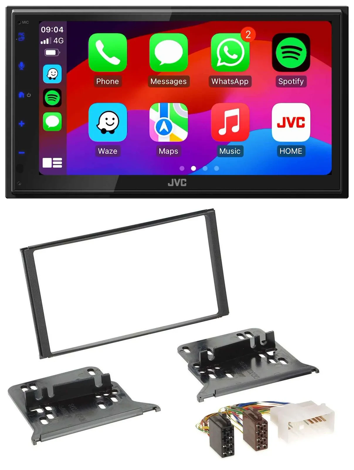 JVC Bluetooth 2DIN MP3 DAB USB Autoradio für Kia Sorento BL 2006-2009