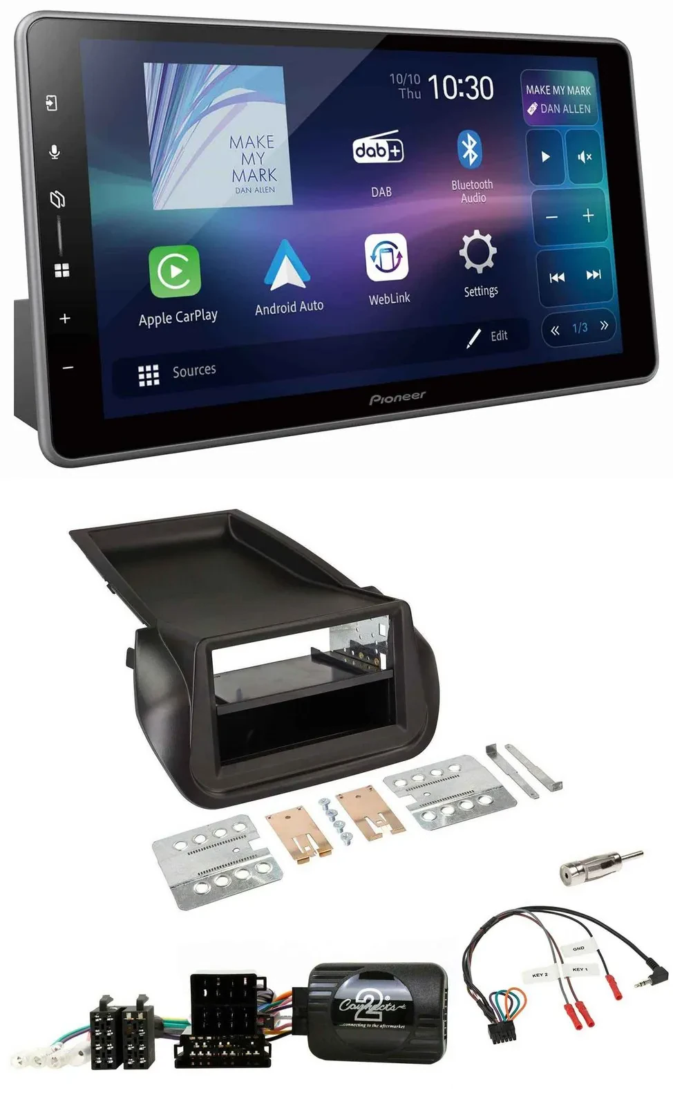 Автомагнитола Pioneer Bluetooth USB DAB для FIAT Fiorino (с 2008)