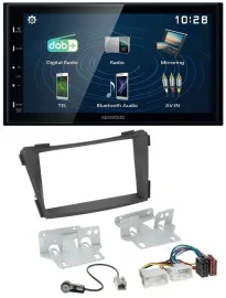 Kenwood 2DIN Bluetooth MP3 USB DAB Autoradio für Hyundai i40 VF ab 2011 schwarz