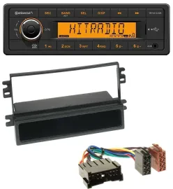 Continental 1DIN USB AUX MP3 Autoradio für Kia Carens II (2004-2006)