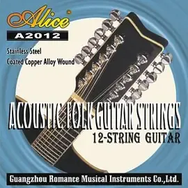 Струны для 12-струнной акустической гитары Alice A2012 10-50, бронза