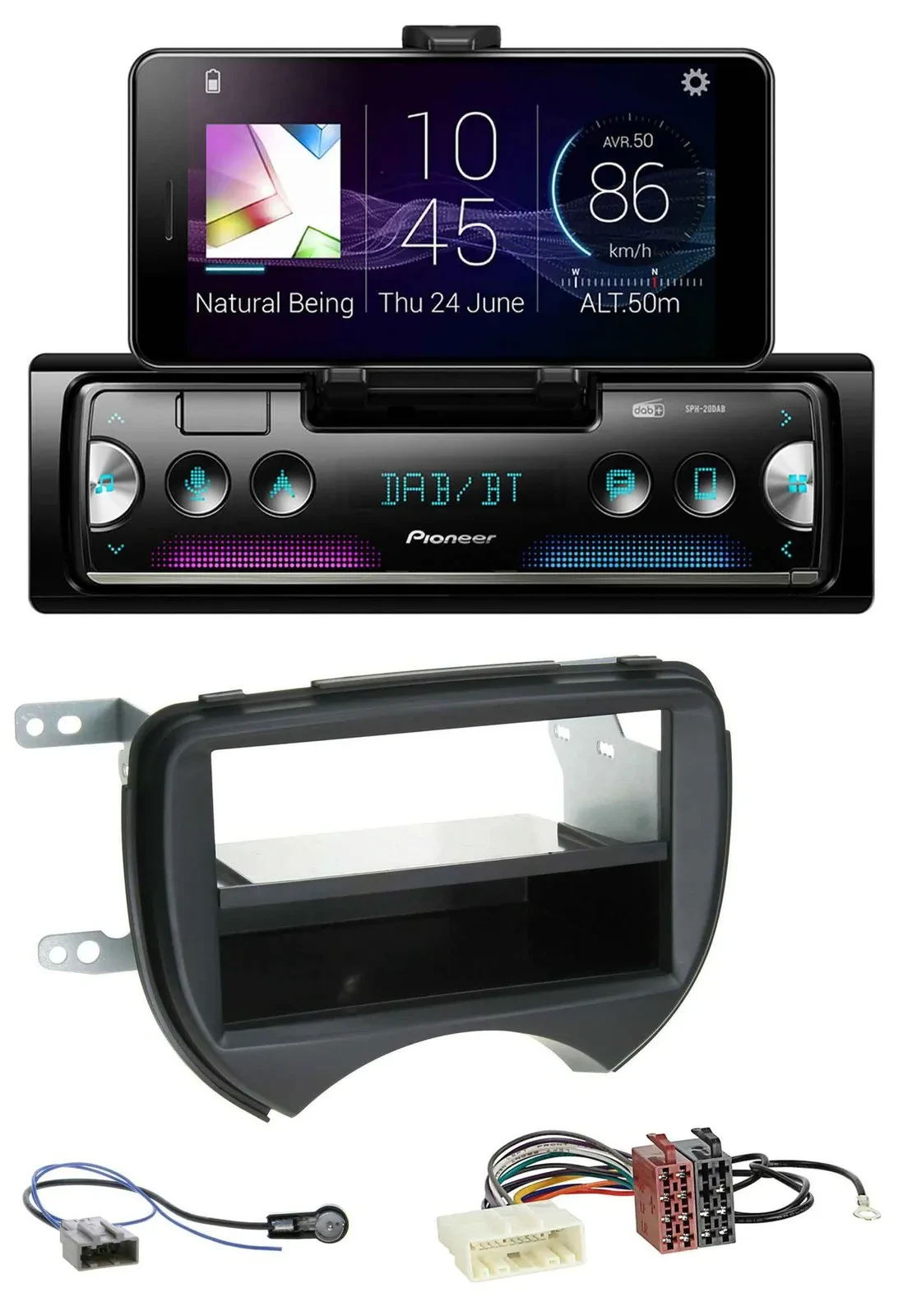 Pioneer USB MP3 Bluetooth DAB Autoradio für Nissan Micra K13 10-13 schwarz