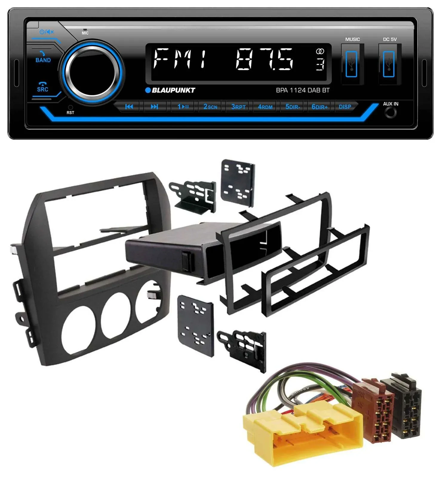 Blaupunkt Bluetooth USB DAB MP3 Autoradio für Mazda MX-5 (2005-2008)