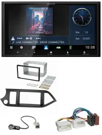 Автомагнитола для Kia Picanto Kenwood Bluetooth, 2DIN, USB, DAB, MP3 (с 2011, Start-Stop)