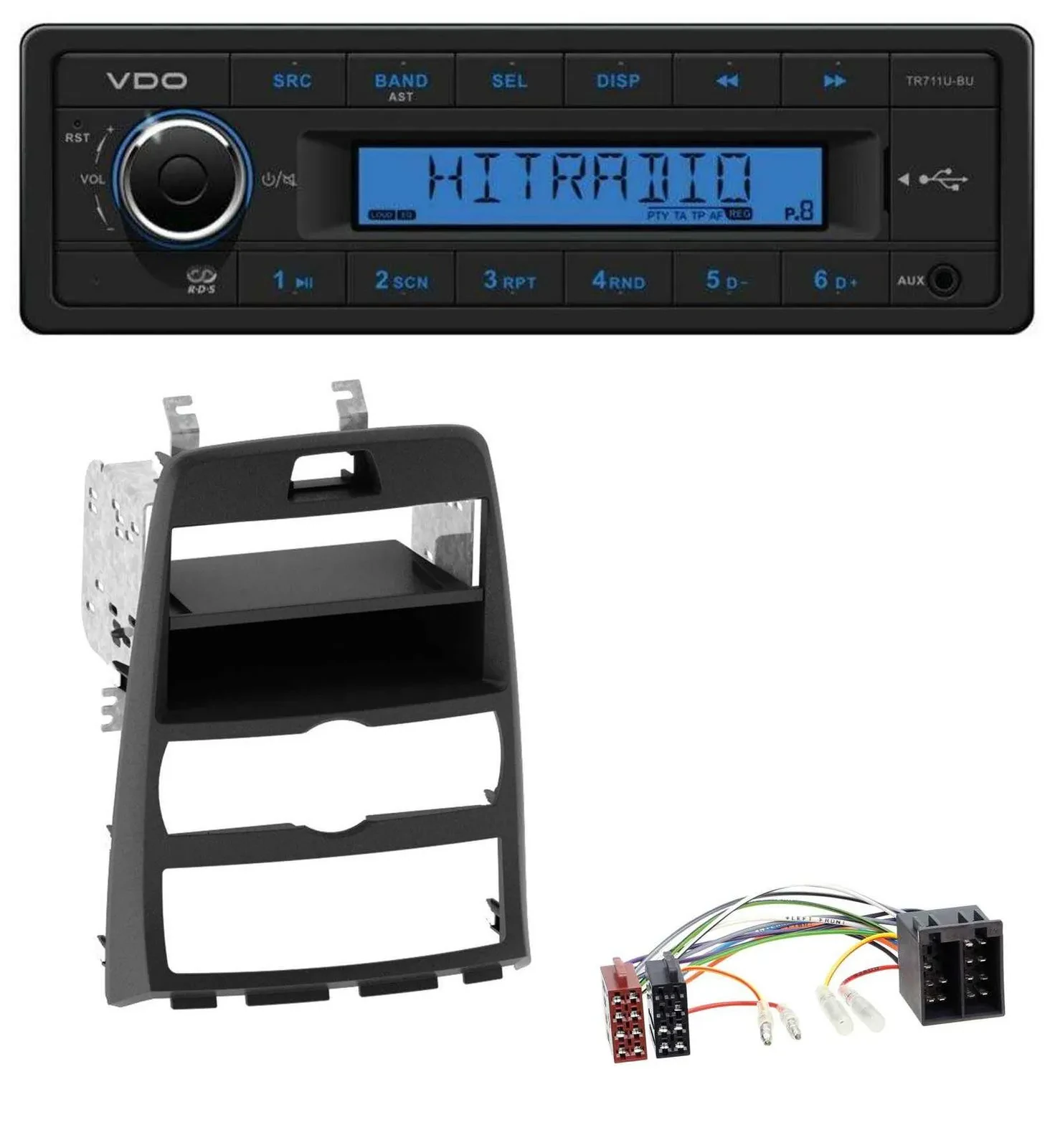 Автомагнитола для Hyundai Genesis BK (2010–2012) VDO 1 DIN, MP3, USB, AUX, для климат-контроля