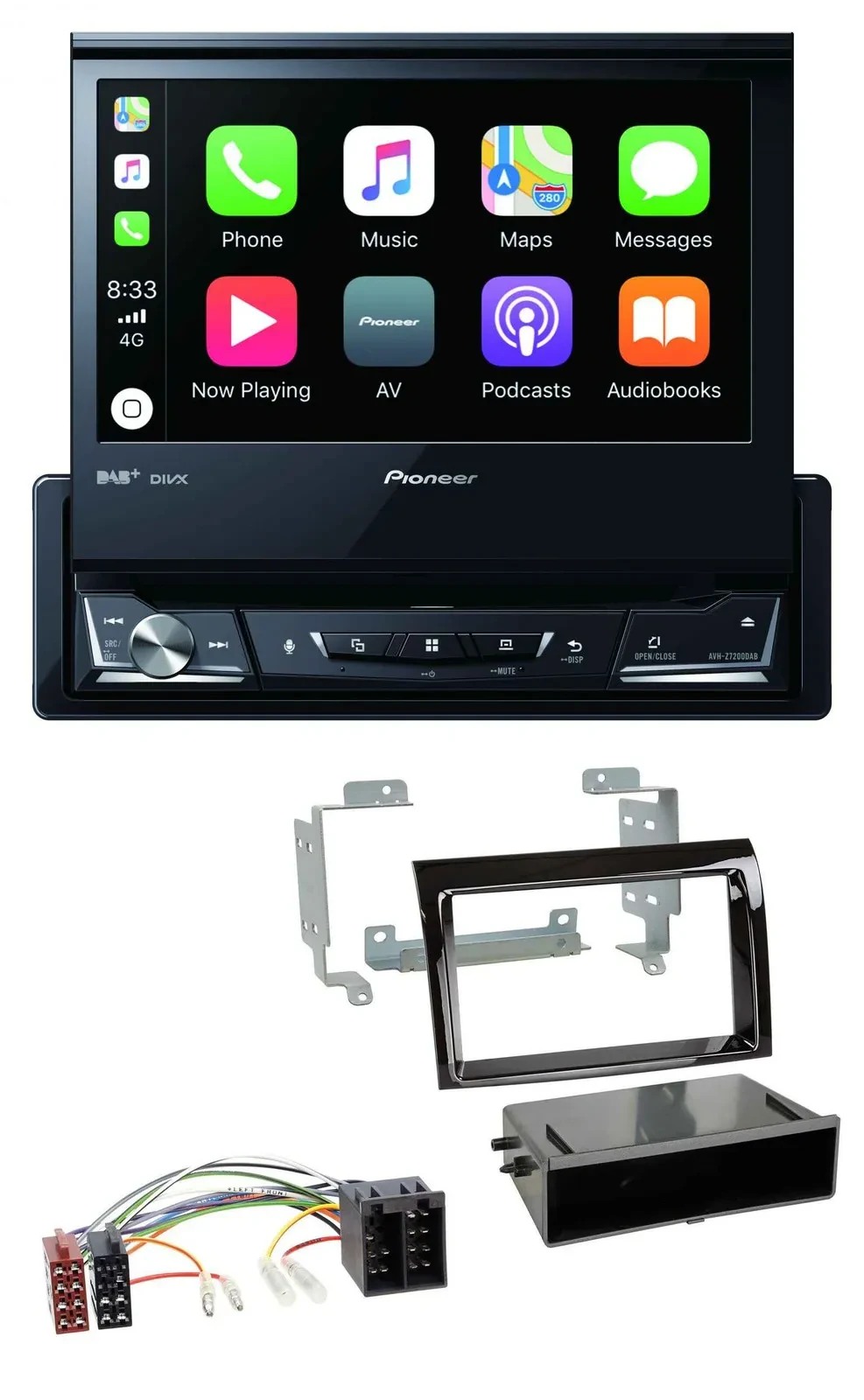Pioneer DVD Bluetooth DAB USB MP3 Autoradio für Fiat Ducato (06-10) - piano