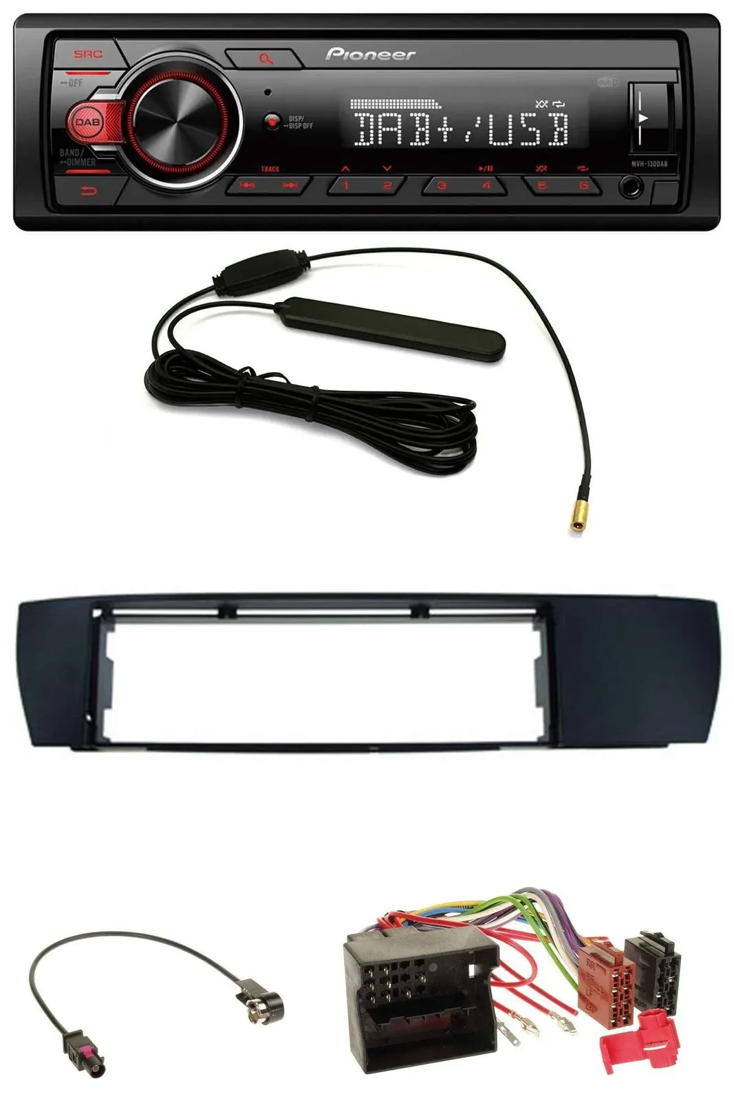 Автомагнитола Pioneer 1DIN DAB USB AUX MP3 для BMW X3 (E83, 2004–2010)