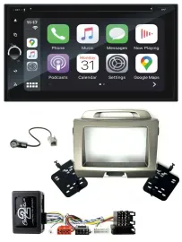 Blaupunkt DAB Lenkrad TMC Bluetooth USB 2DIN Navigation für Kia Sportage 3 Navi