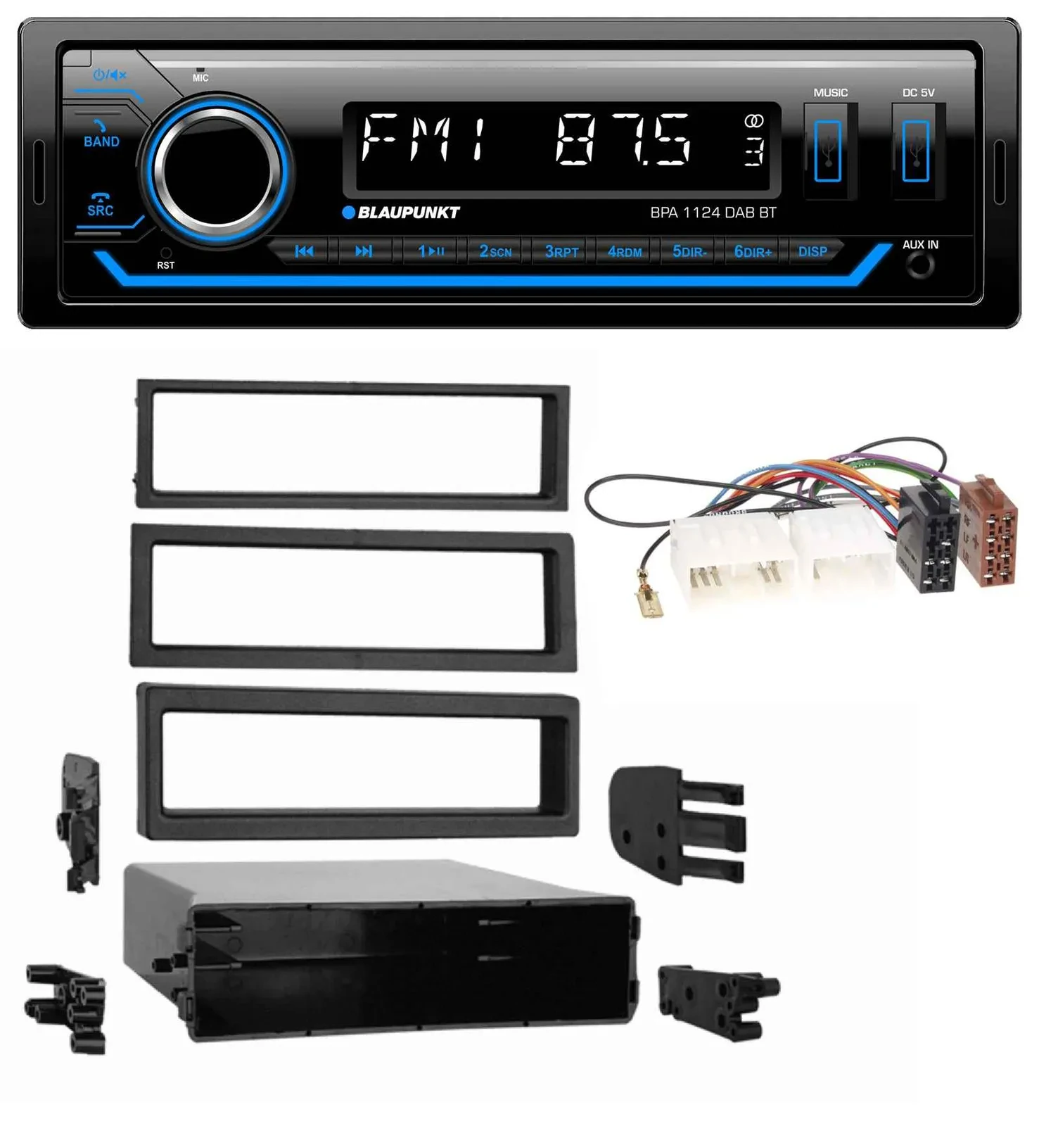 Blaupunkt Bluetooth USB DAB MP3 Autoradio für Mazda 929 (1973-1995)