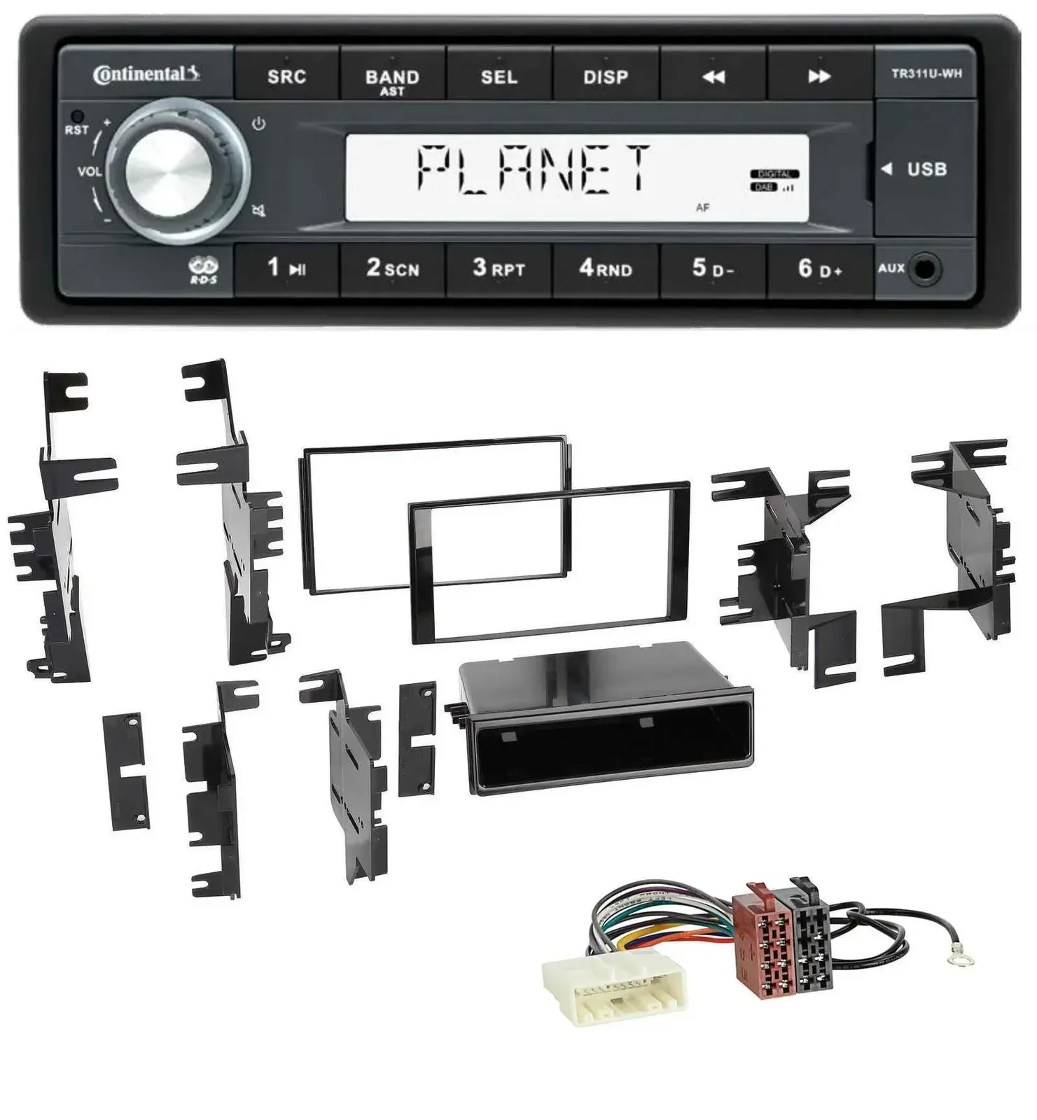 Continental USB MP3 AUX 1DIN Autoradio für Nissan Cube ab 09 Frontier ab 13 Juke