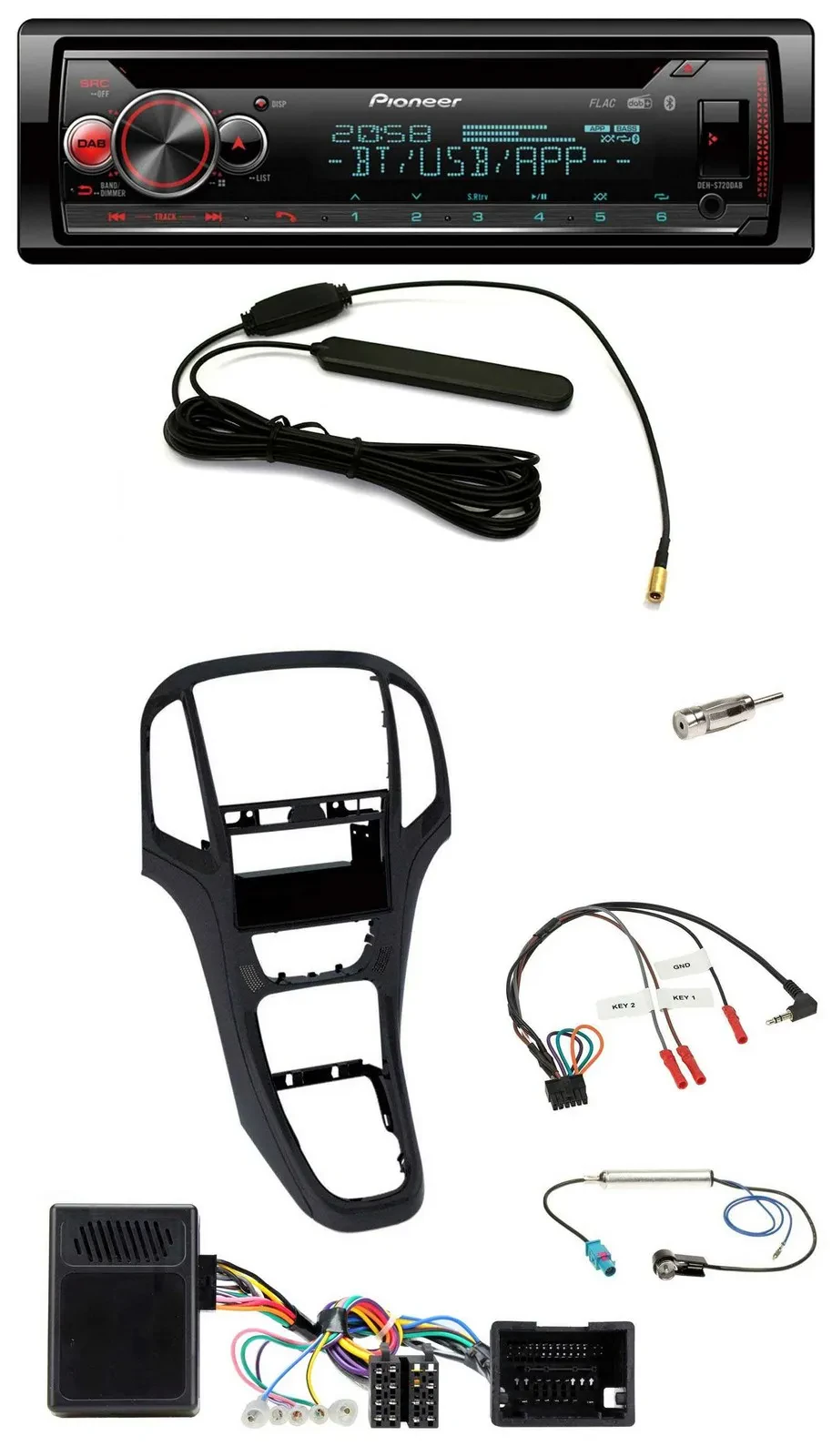 Pioneer USB DAB Lenkrad Bluetooth CD Autoradio für Opel Astra J 2009-2016 Perl s