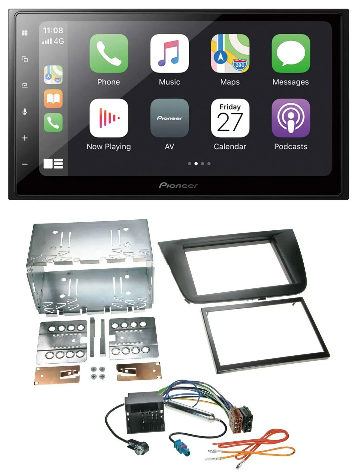 Pioneer MP3 Bluetooth DAB 2DIN USB Autoradio für Seat Altea Toledo Altea XL schw