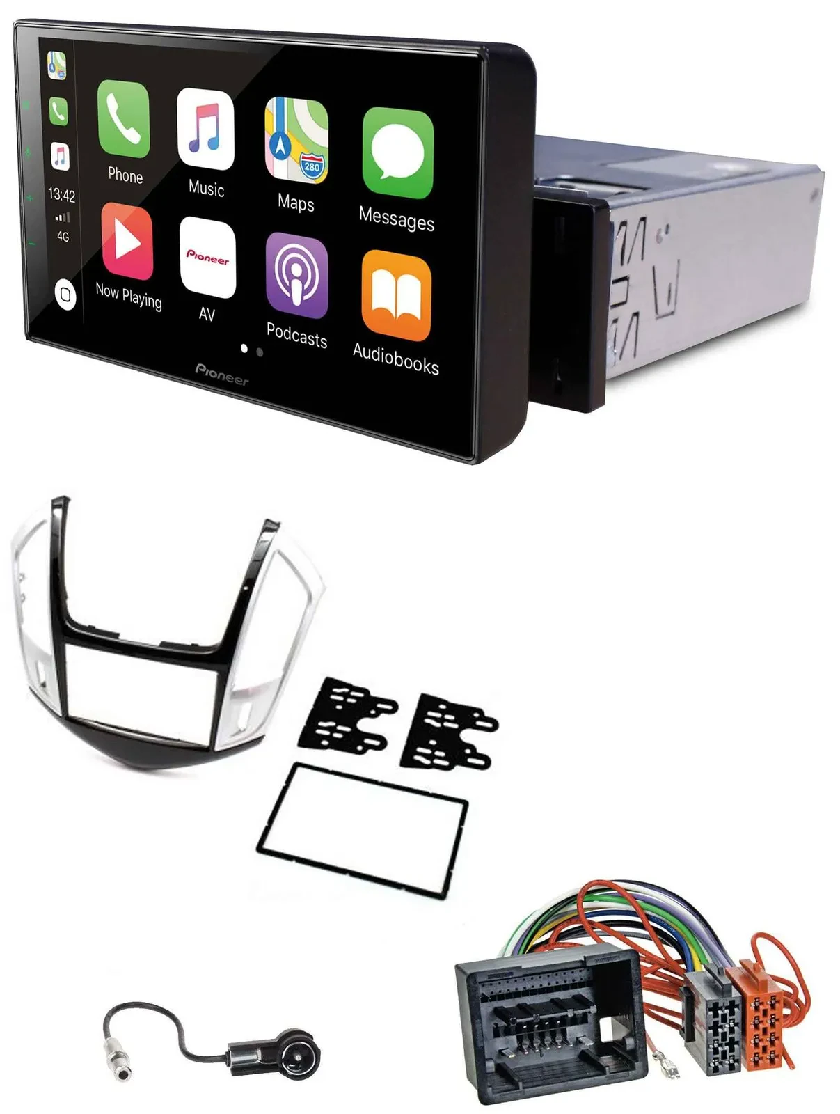 Pioneer Bluetooth MP3 DAB USB Autoradio für Chevrolet Cruze 2011-2016 silber