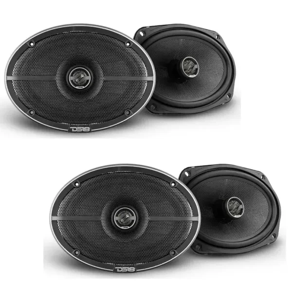 (2-Pairs) DS18 ZXI-694 480W RMS 6x9” 2-Way Coaxial Speakers
