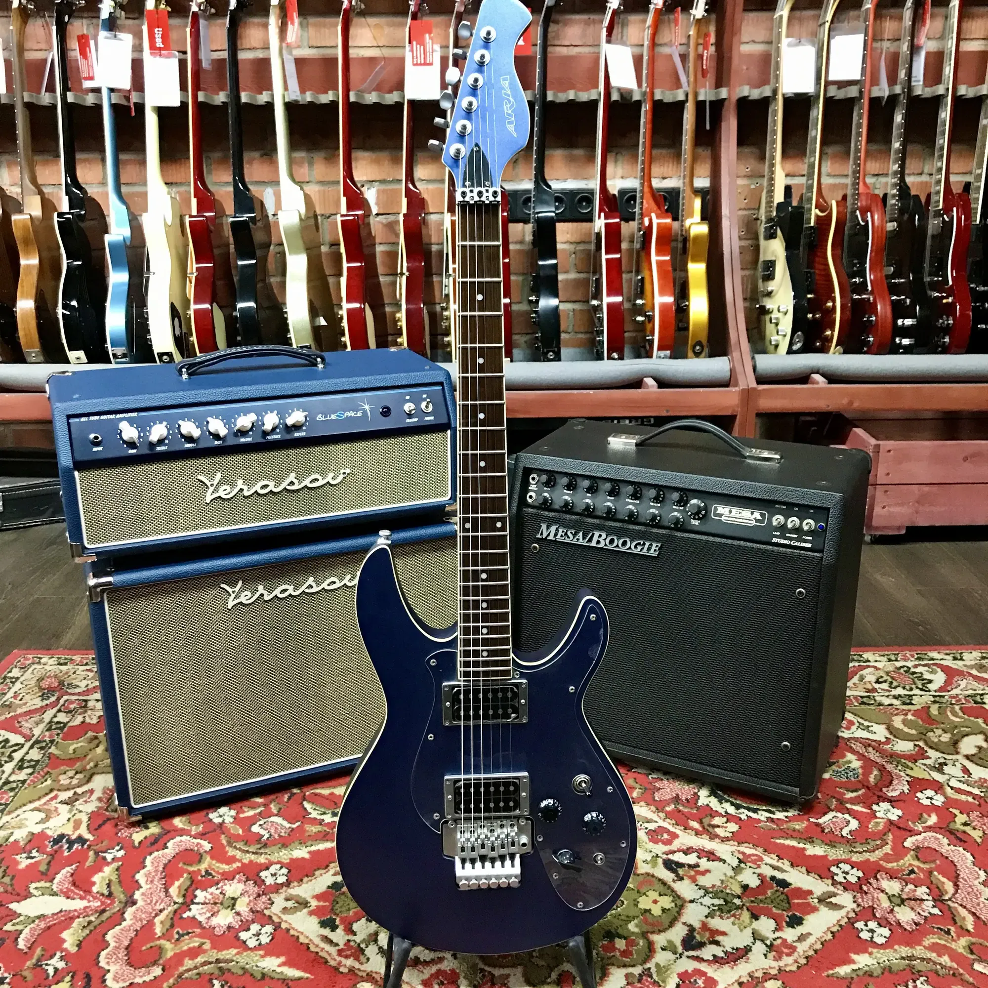 Электрогитара Aria HS-III MMBL Blue Korea 2010s