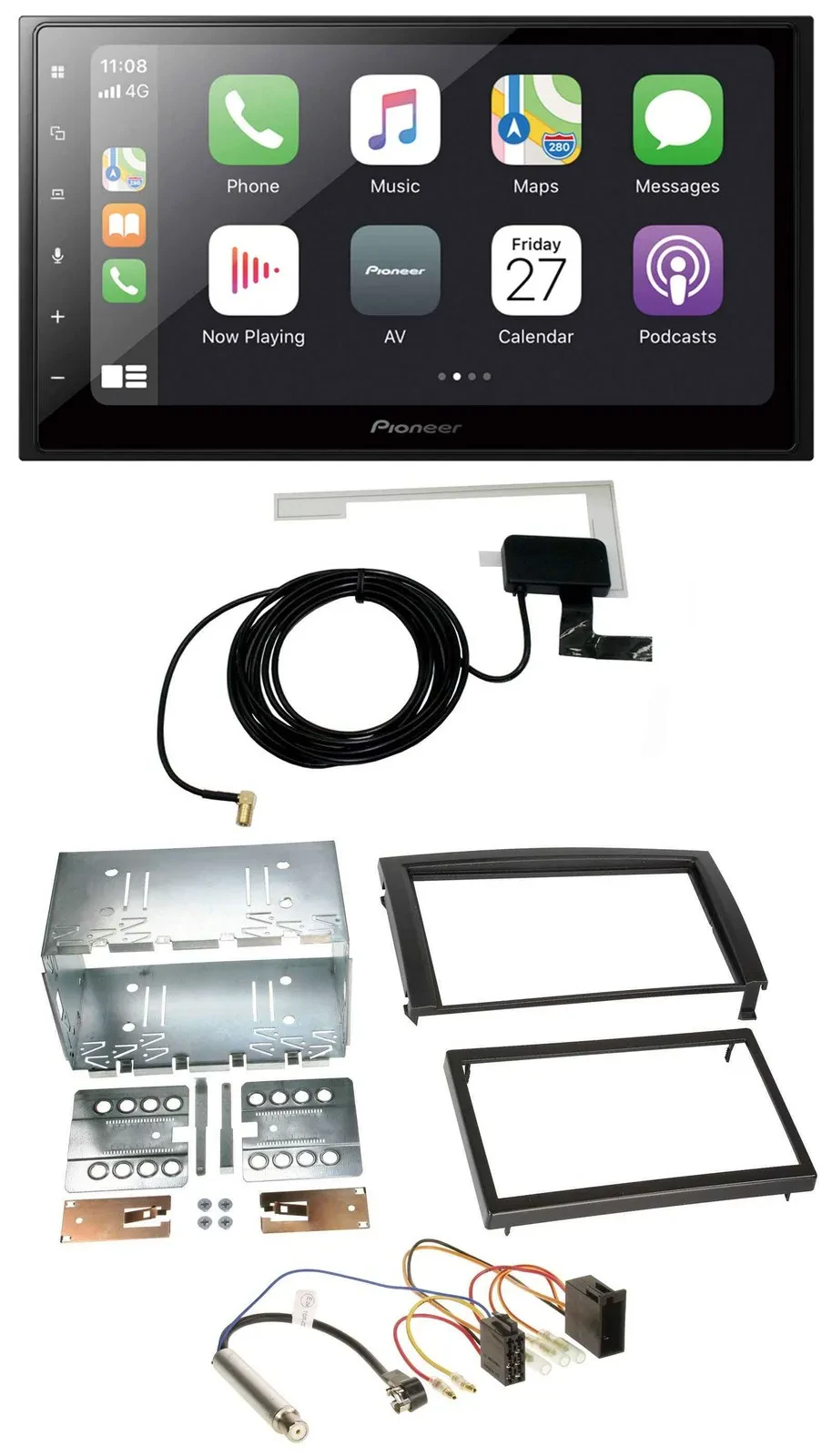 Pioneer USB MP3 2DIN Bluetooth DAB Autoradio für Skoda Fabia 2004-2007 6Y Faceli