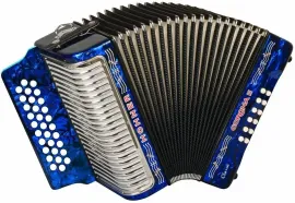 Hohner 3523GBL Corona II Classic GCF Accordion Pearl Dark Blue w/Bag & Straps