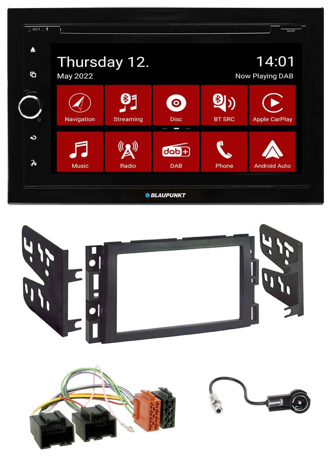 Blaupunkt MP3 DVD Bluetooth DAB 2DIN USB Autoradio für Chevrolet Equinox Impala
