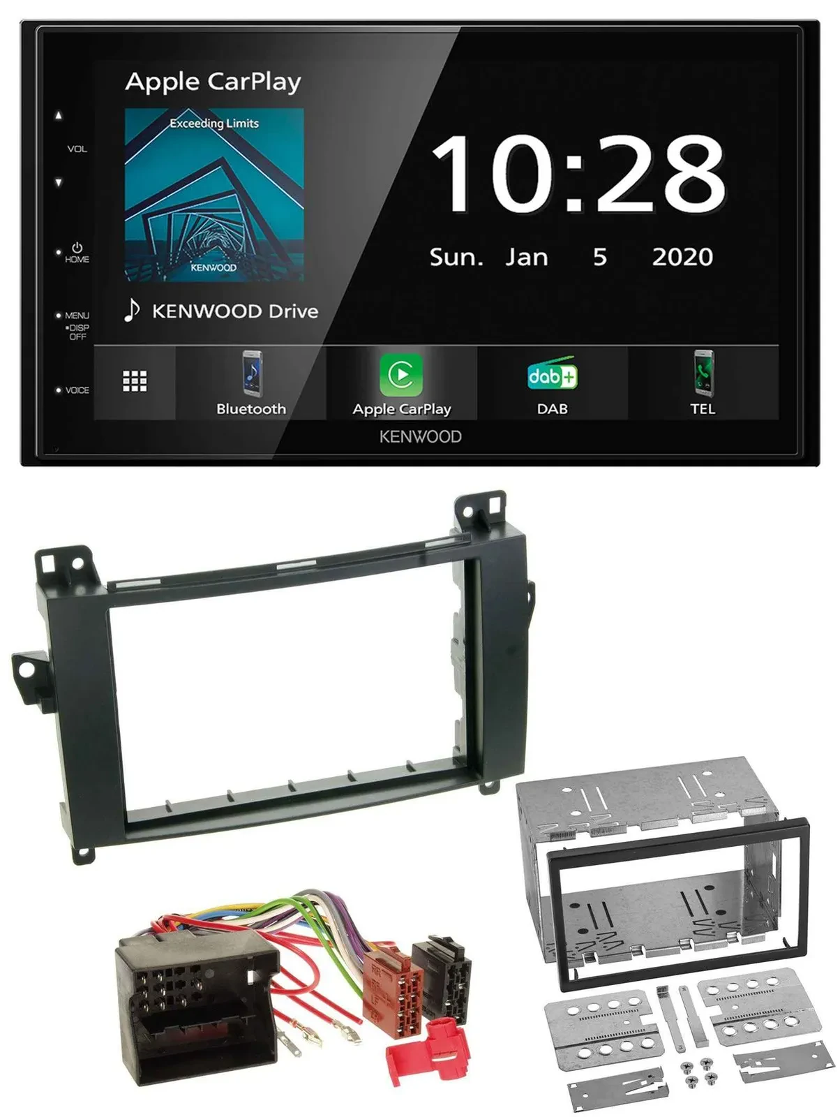 Kenwood Bluetooth MP3 DAB USB 2DIN Autoradio für Mercedes A-Klasse W169 C169