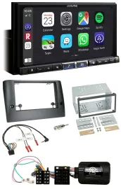 Alpine 2DIN DAB USB Lenkrad Bluetooth Autoradio für Fiat Stilo 2005-2007