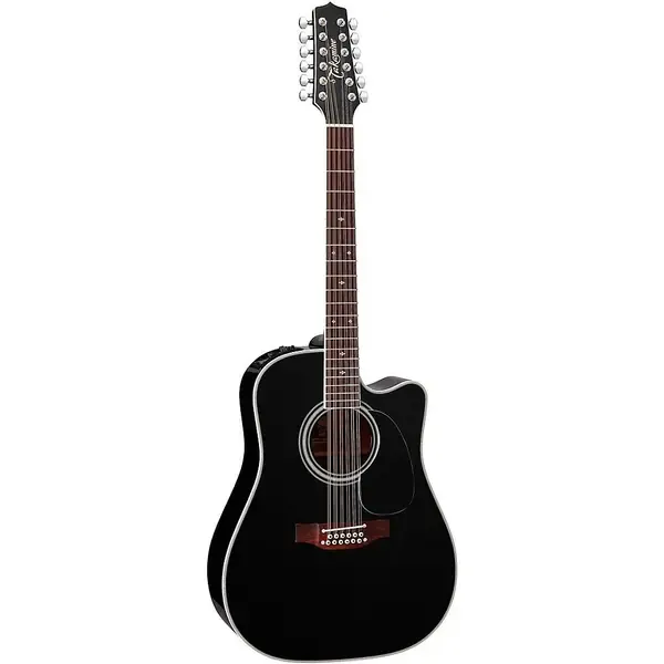 Электроакустическая гитара Takamine EF381SC 12-String Dreadnought Cutaway Acoustic-Electric Guitar Black