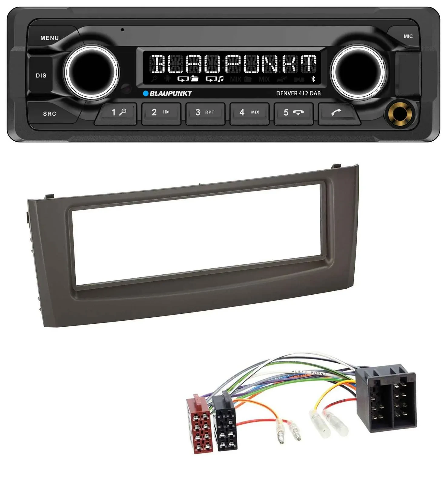Blaupunkt Bluetooth DAB MP3 USB Autoradio für Fiat Grande Punto Punto ab 05 schw