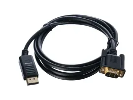 00-00027497 Кабель DisplayPort (m)-VGA (m) 1.8м ПВХ, черный, GoPower