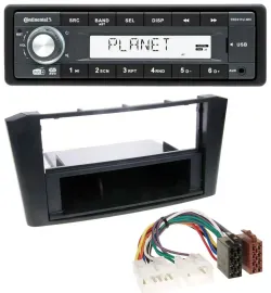 Continental MP3 AUX USB DAB 1DIN Autoradio für Toyota Avensis T25 (2003-2009)