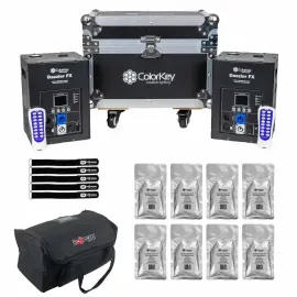 ColorKey CKU-7712 Dazzler Cold Spark Effect Machines Pair w Road Case Package