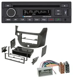 Blaupunkt USB MP3 Bluetooth DAB CD Autoradio für Honda Jazz (ab 2009) dunkelgrau