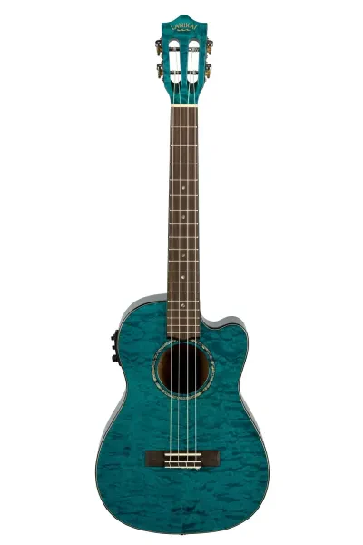 LANIKAI QM-BLCEB Quilted Maple Bariton Blue Uke