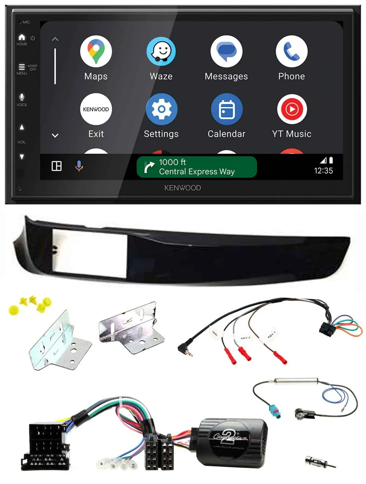 Kenwood DAB Bluetooth USB Lenkrad 2DIN Autoradio für Alfa Giulietta 940 10-14 sc