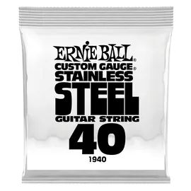 Струна для электрогитары Ernie Ball P01940 Stainless Steel, сталь, калибр 40