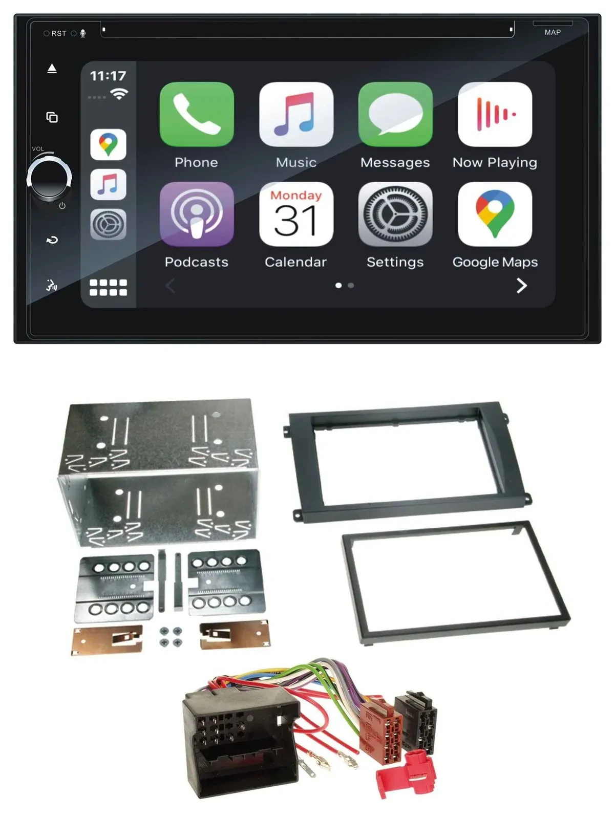 Blaupunkt 2DIN Bluetooth DAB USB DVD MP3 Autoradio für Porsche Cayenne 2007-2010