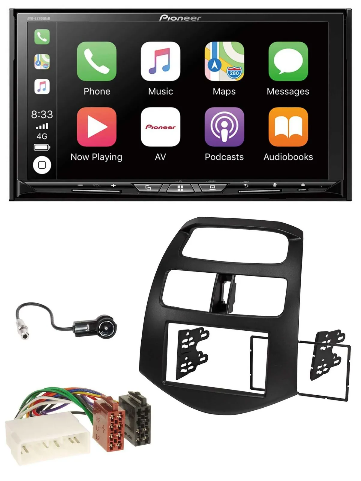 Pioneer 2DIN MP3 USB DAB DVD Bluetooth Autoradio für Chevrolet Spark KLM 2012-20