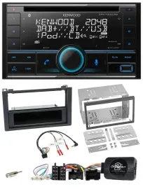 Автомагнитола Kenwood 2 DIN, CD, DAB, USB, Bluetooth для Saab 9-3 (2008–2012)