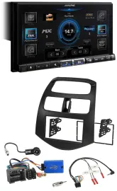 Alpine DAB 2DIN USB Bluetooth Lenkrad Autoradio für Chevrolet Spark 2013-2015