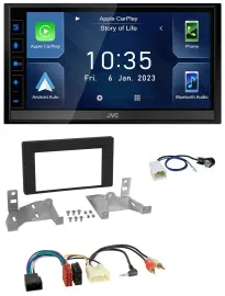 JVC DAB Bluetooth MP3 USB 2DIN Autoradio für Toyota Aygo ab 2022 AB7 schwarz