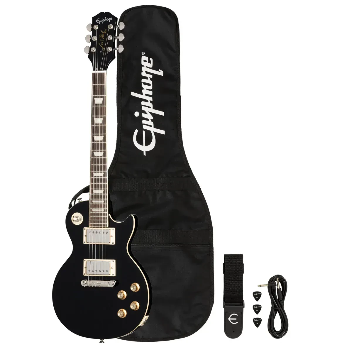 EPIPHONE Power Players Les Paul (Incl. Gig bag, Cable, Picks) Dark Matter Ebony