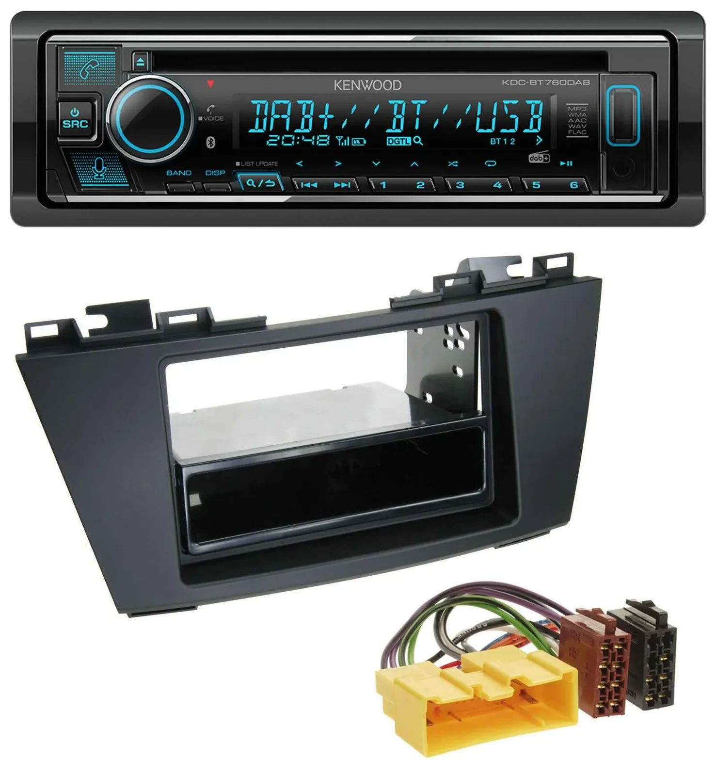 Kenwood MP3 Bluetooth DAB USB CD Autoradio für Mazda 5 (ab 2010)