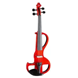 EV-1803 Elektrische Violine 4/4 Dark Red Reverse-S-Korpus Ahornhals