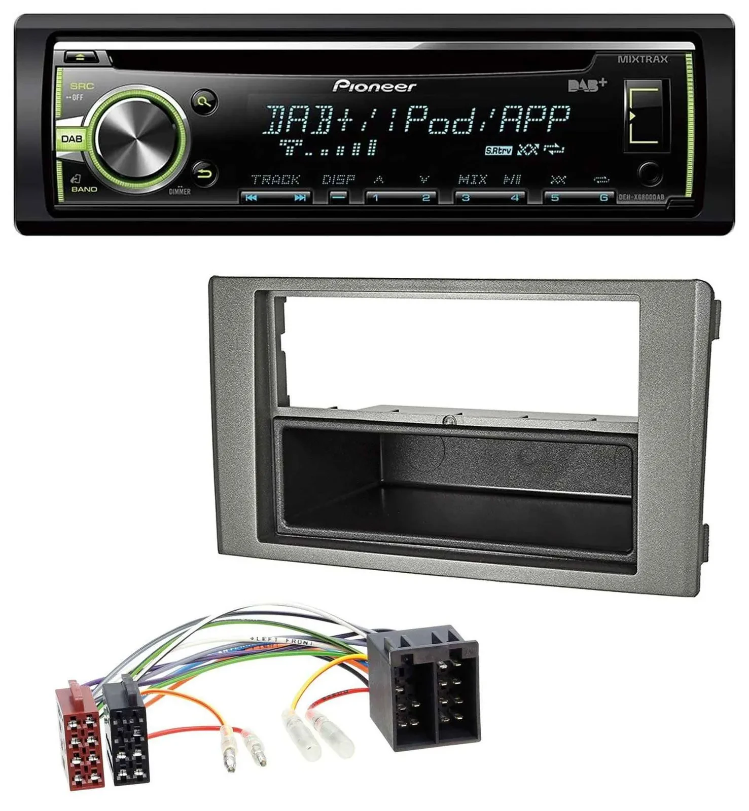 Автомагнитола Pioneer DAB USB MP3 AUX CD для Iveco Daily (2006–2014), тёмно-серая